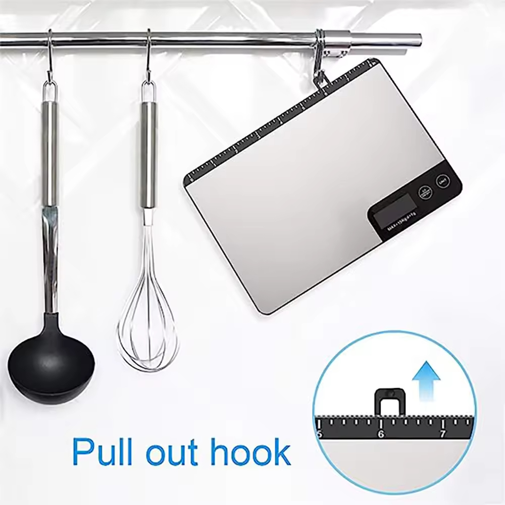 Household LCD Display Stainless Steel Design Baking Cooking Weighing Balance Digital Kitchen Food Weight Scale