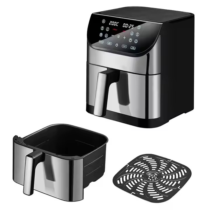 1800W Most Popular 8L Visible Factory Price Good Quality Air Fryer Wifi Digital Control Stainless Steel Air Fryer