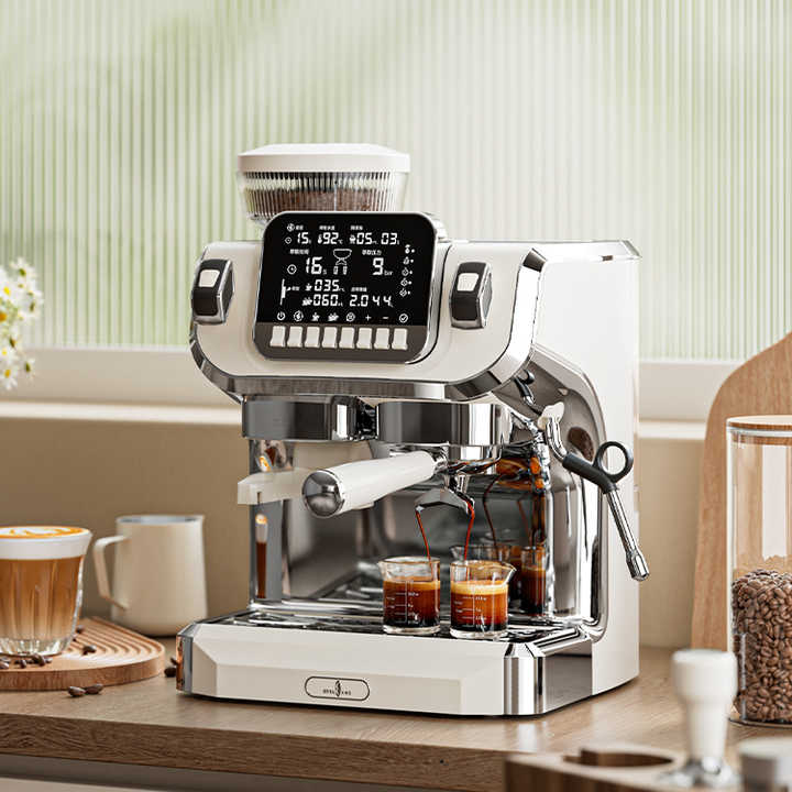 Automatic Single Shot Coffee Making Machine High Performance Display Espresso Machine with Bean Grinder