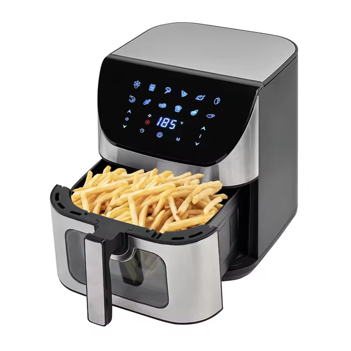 1800W Most Popular 8L Visible Factory Price Good Quality Air Fryer Wifi Digital Control Stainless Steel Air Fryer