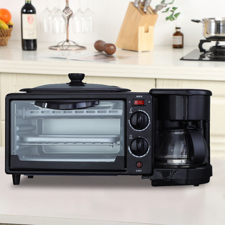 Factory Price with Oven Toasted Coffee Maker Pan 3 In 1 Multifunction Breakfast Machine/