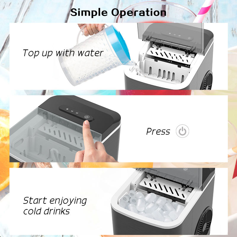 Mini Ice Cube Maker Small Standalone Home Ice Making Machine Portable Nugget Ice Maker