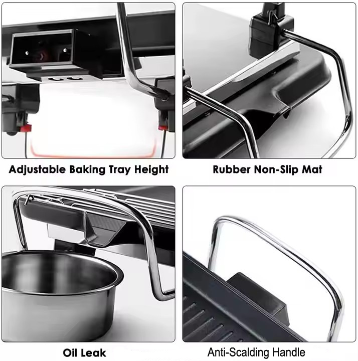 S-electric BBQ grill pan-5