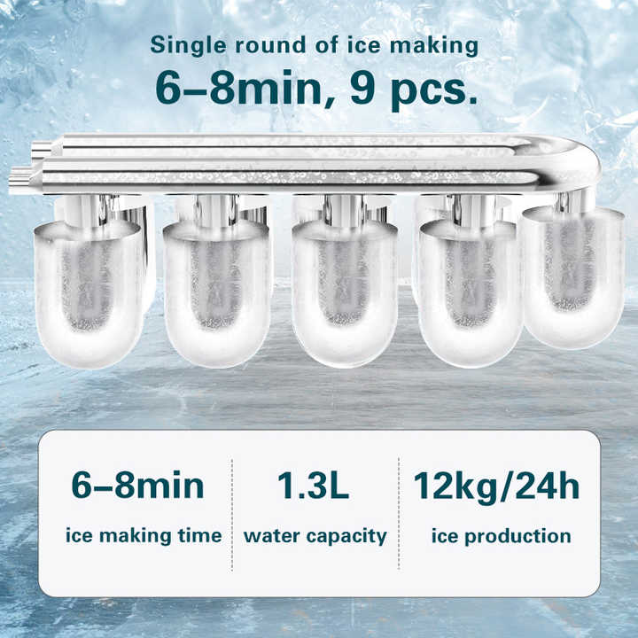 Mini Ice Cube Maker Small Standalone Home Ice Making Machine Portable Nugget Ice Maker