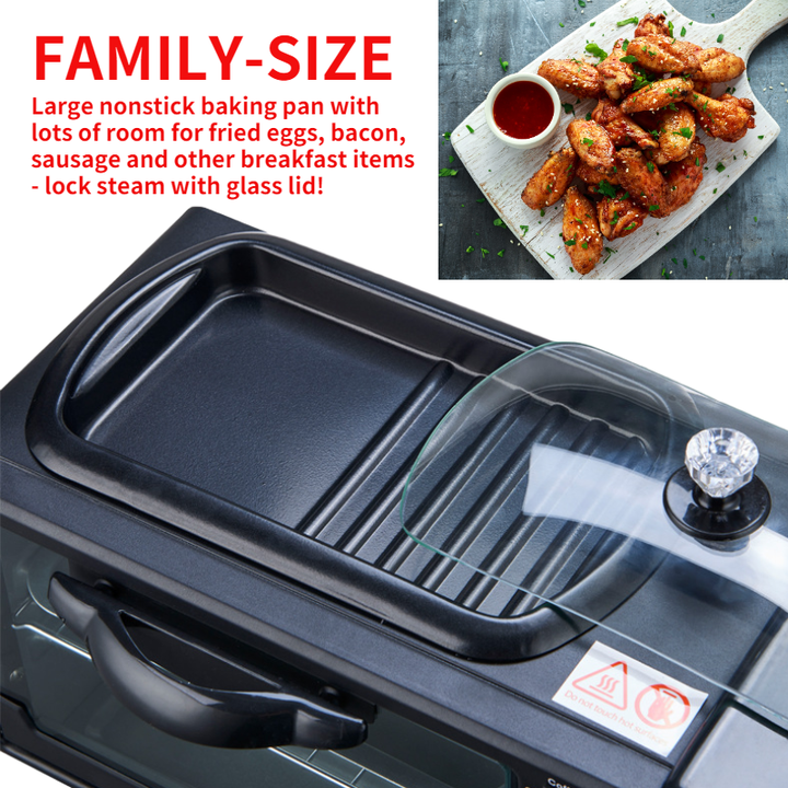 Supports OEM Automatic Multi-function Household 3in A Multi-function Oven 9L 3 in 1 Breakfast Machine