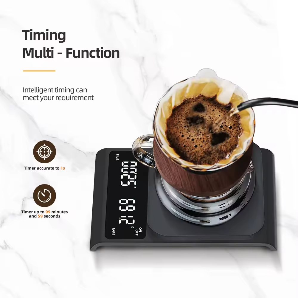 Hot Sale Mini Electric 0.1g Time More Espresso Grinder Drip Bean Weighing Balance Digital Food Kitchen Coffee Scale With Timer