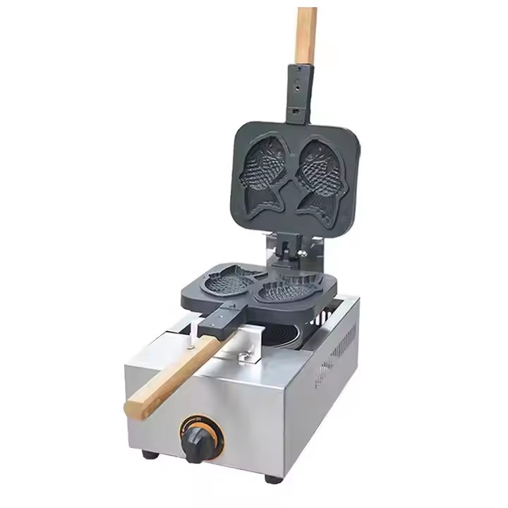 Commercial Snack Machine Gas Taiyaki Pancake Machine Waffle Grill Sandwich Maker for Breakfast Cake