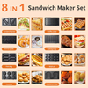 Portable 8 7 6 5 4 3 2 in 1 Non-Stick Home Maker Toaster Breakfast Machine Grill Beach Microwave Frying Pan 7 Slice