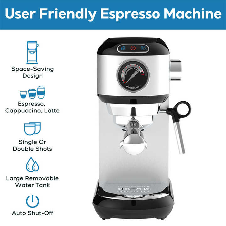 3 In 1 15 Bar Electric Espresso Machine Manual Italian Espresso Coffee Machine