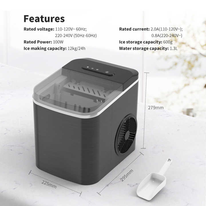 Mini Ice Cube Maker Small Standalone Home Ice Making Machine Portable Nugget Ice Maker