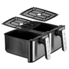 RAF New Arrival 4.5L+4.5L Double Air Deep Fryer Oven Digital Display Smart Air Fryer with Two Independent Basket