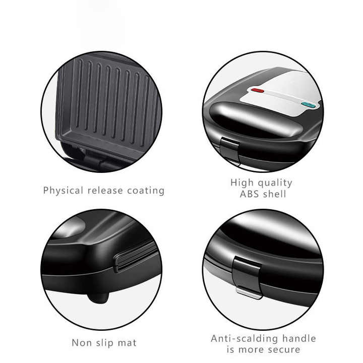 Portable 8 7 6 5 4 3 2 in 1 Non-Stick Home Maker Toaster Breakfast Machine Grill Beach Microwave Frying Pan 7 Slice