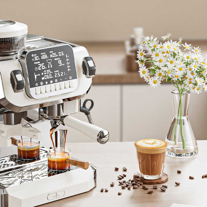 Automatic Single Shot Coffee Making Machine High Performance Display Espresso Machine with Bean Grinder