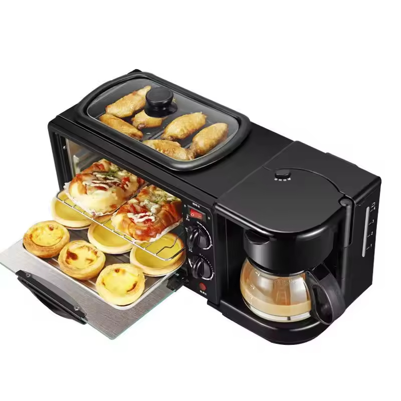 Factory Price Home Multi-function Automatic Cooking 3 in 1 Breakfast Makers Electric 3 in 1 Coffee Toast Breakfast Maker
