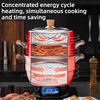 3 Layer Stainless Steel 304 Large Capacity Heatproof Handle Fast Work Dumpling Seafood Big Cookware Steamer Pot Set for Cooking