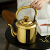 1500 ml 2L Luxury Golden Stainless Steel 201mirror Polished No Leak Safety Coffee Tea Net Filter Boiling Hot Water Kettle