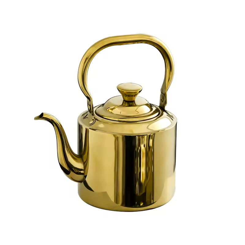 1500 ml 2L Luxury Golden Stainless Steel 201mirror Polished No Leak Safety Coffee Tea Net Filter Boiling Hot Water Kettle
