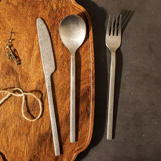 Retro Style Snowflake Gray High Quality Hotel Canteen Camping Stainless Steel Knife Coffee Serve Spoon and Fork Flatware Set