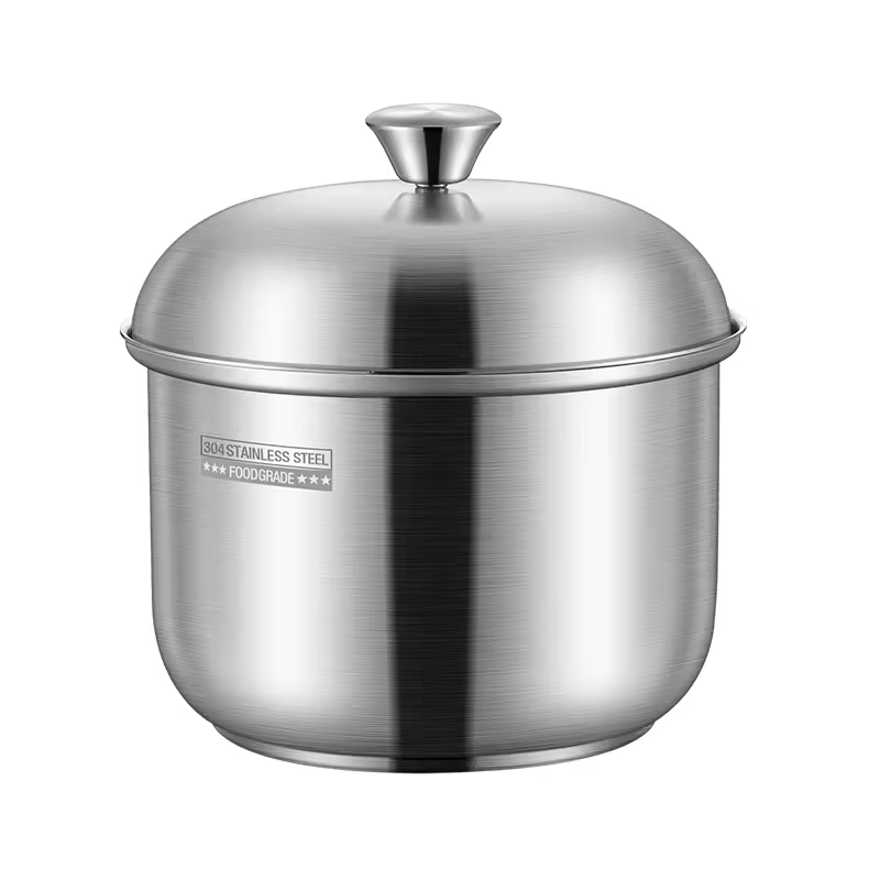 Factory Upgrade Large Capacity 400 800ml Thicken Induction All Stainless Steel 304 Nutrition Steam Cooking Soup Bowl with Lid