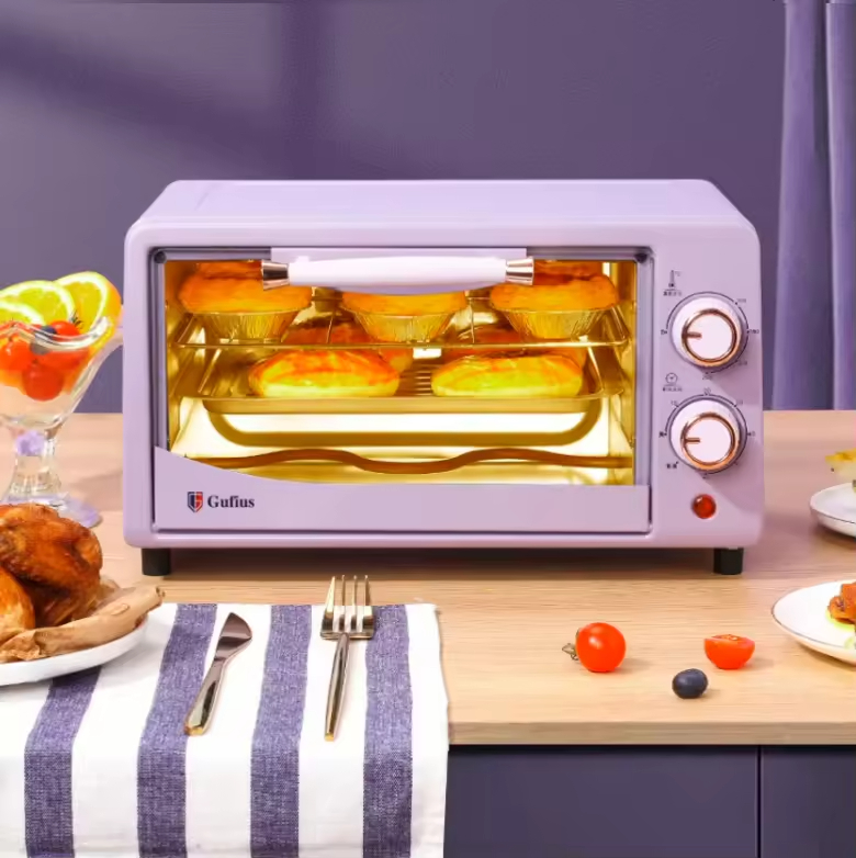 Factory Direct 12 Liter Convection Electric Oven Non-Stick Surface Overheat Protection Warm Toast Functions Baking Pizza