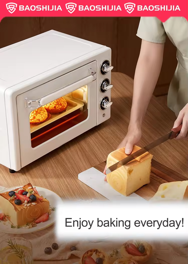 Factory Direct 21-30 Liter Electric Convection Oven Overheat Protection Adjustable Thermostat for Household Outdoor Use 