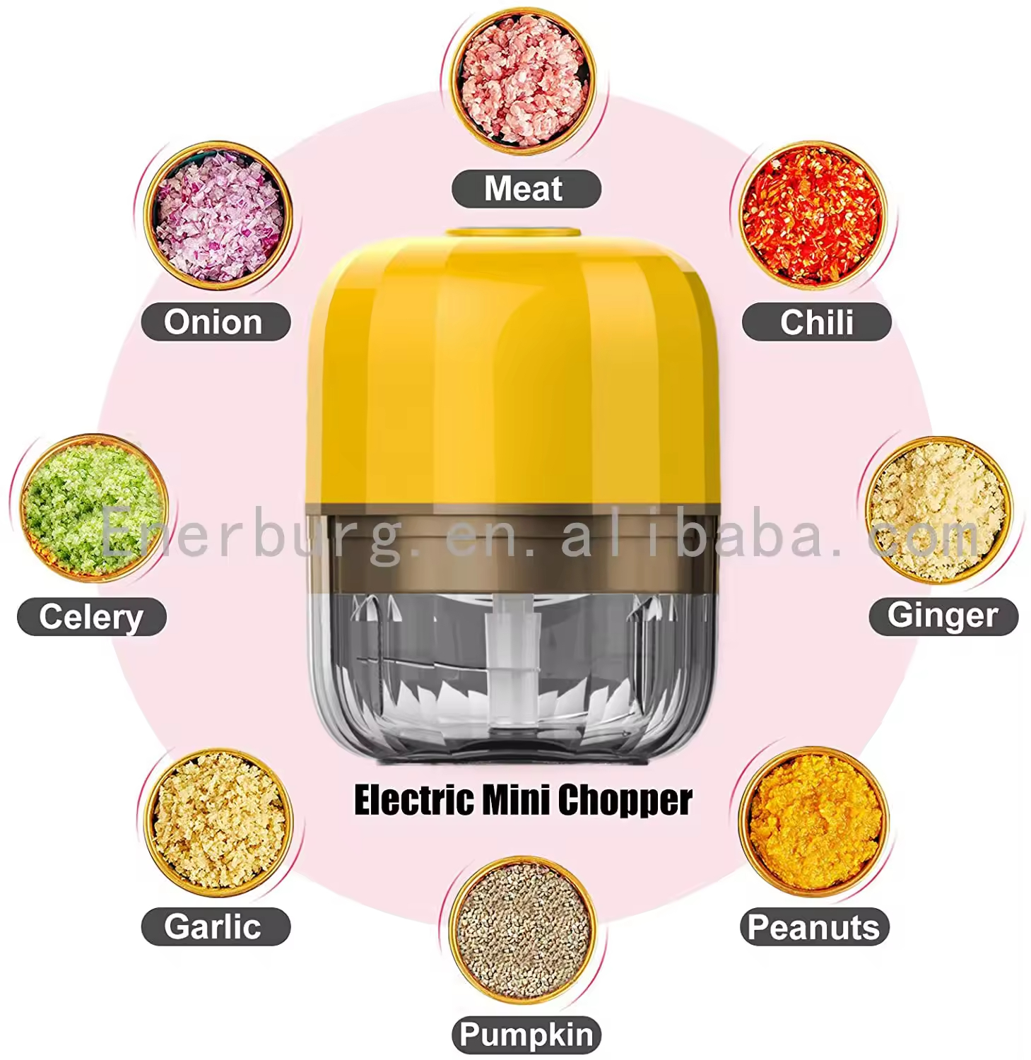 Hot Sale Wireless USB Charging Electric Mini Garlic Crusher Press Blender Grinder Garlic Chopper