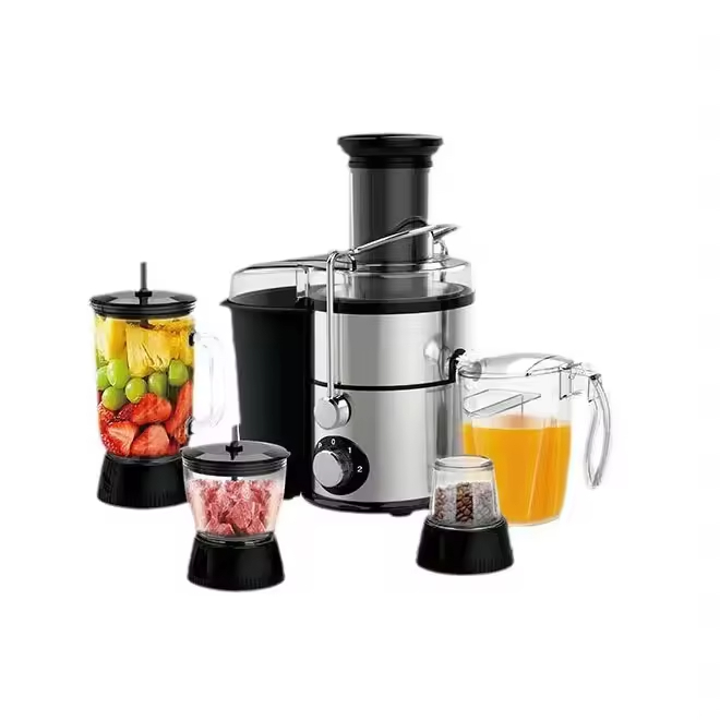 800W Vegetable Juicer Extractor 4 in 1 Electric Juicing Machine Two-Speed Kitchen Centrifugal Juicer