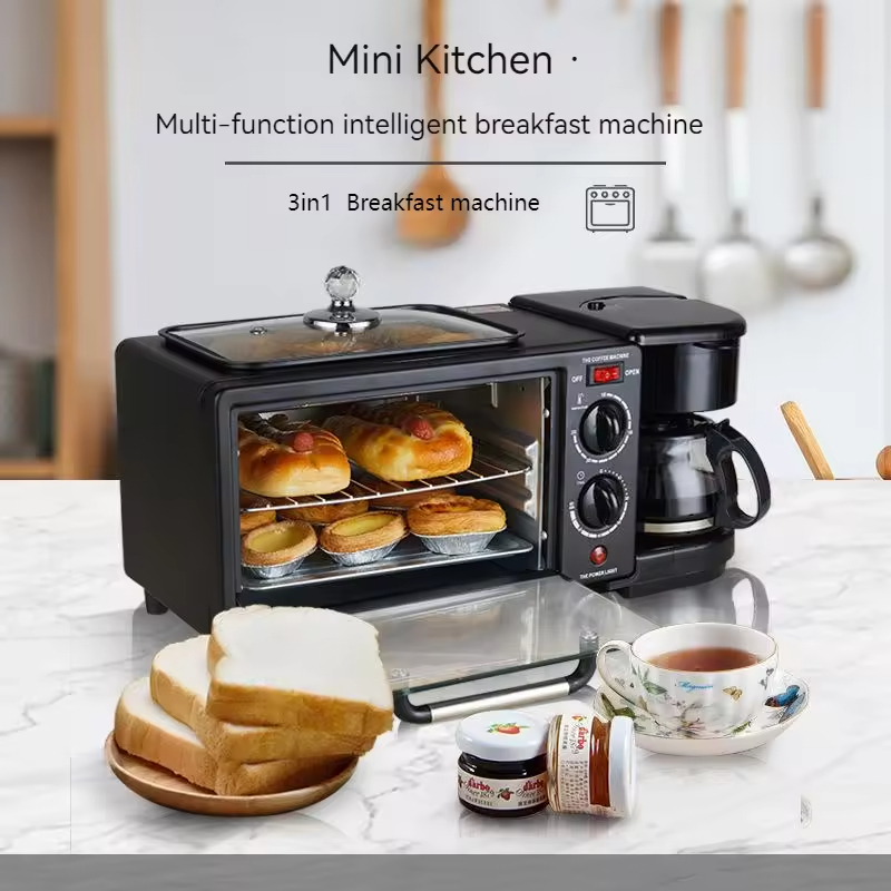 Factory Price Home Multi-function Automatic Cooking 3 in 1 Breakfast Makers Electric 3 in 1 Coffee Toast Breakfast Maker