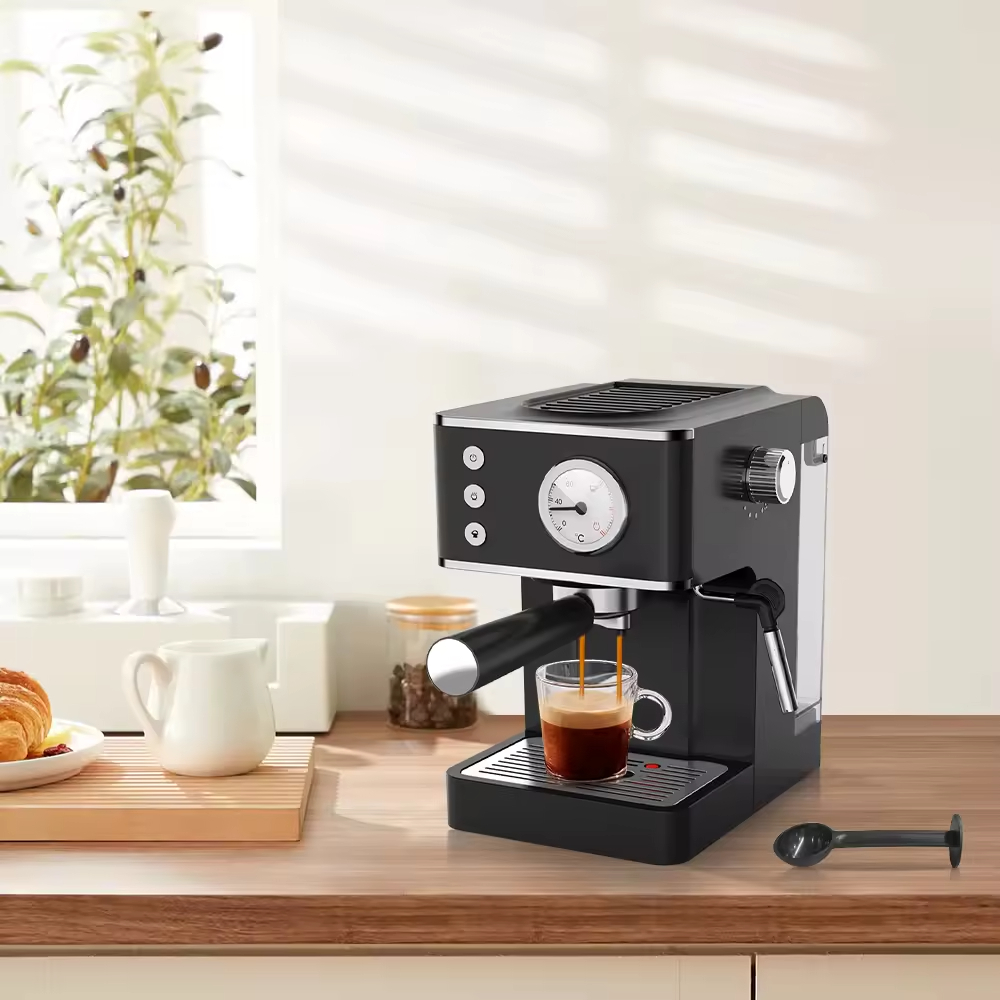 Espresso Coffee Machine With a 2-in-1 Coffee Maker and Milk Frother