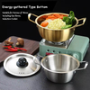 Korean Style Stainless Steel Family Milk Ramen Instant Noodle Small Boiling Soup Hot Pot for Induction Cooker Cooking