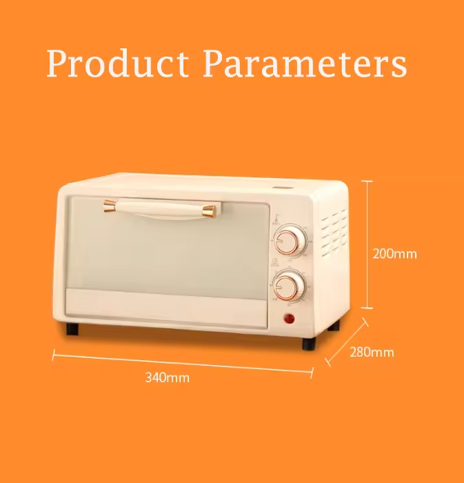 Factory Direct 12 Liter Convection Electric Oven Non-Stick Surface Overheat Protection Warm Toast Functions Baking Pizza