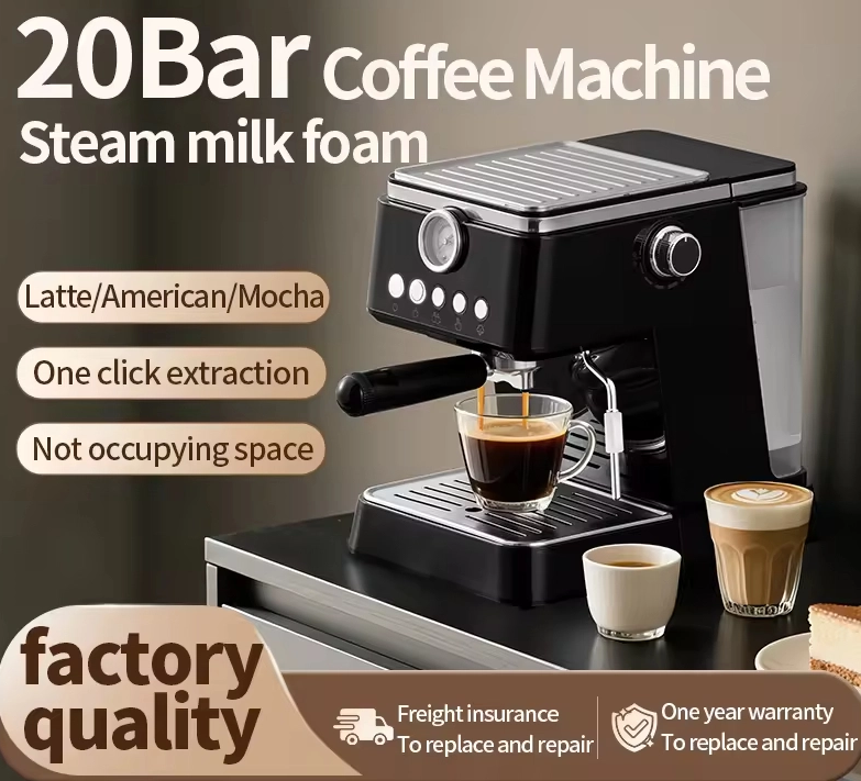 Modern Coffee Brewing Machine OEM Table Barista Coffee Espresso Machine Double Boiler Semi-Automatic Coffee Maker