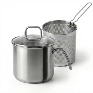 Korean Hot Selling Multipurpose Stainless Steel 304 One Handle Portable 2.8L 0.6mm Thick Camping Milk Pan Cooking Home Cooking