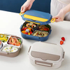Custom Wholesale 1500ml 4 Division Stainless Steel 304 School Office No Leak Soup Bowl Kids Adults Bento Lunch Box