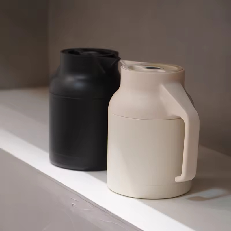 Nice Quality 1500ml Black White Portable Food Grade Stainless Steel 304 Hotel Keep Warm Drinking Hot Boil Water Kettle Pot Sets