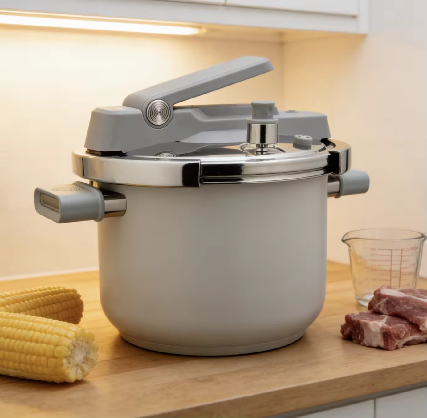 Pressure Cooker PFAS Free High Quality 18/8 Stainless Steel Gas Induction Compatible Pressure Cooker