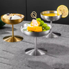 Fast Shipment Golden High Frost-proof Bottom Round Food Safety Metal Yogurt Juice Cocktail Wine Stainless Steel Ice Cream Cup