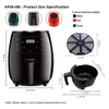 Fries Air Fryer Without Oil One Touch Digital Control Presets Chicken Kitchen Home-appliance Air Fryer