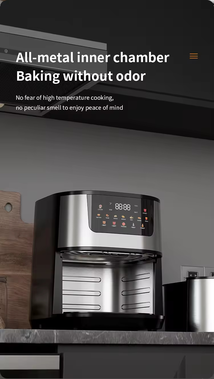 15L Food Grade Aluminum Alloy Touch Screen Control LED Display Oil-Free Modern Fast Cooking Household Hotel Use Multi-Function