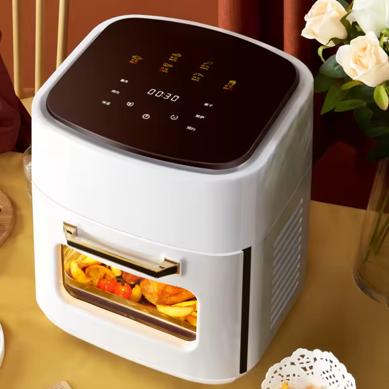 New 15L 1400W Digital Smart Air Fryer Oil-Free Multi-Functional 8 Preset Menus Non-Stick 1400W Square for Home Business Use