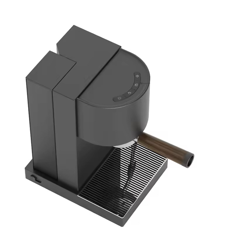 Espresso Plastic Coffee Makers Machine Cappuccino Machine with Piezometer and Pressure Gage and Milk Steamer 1.5L