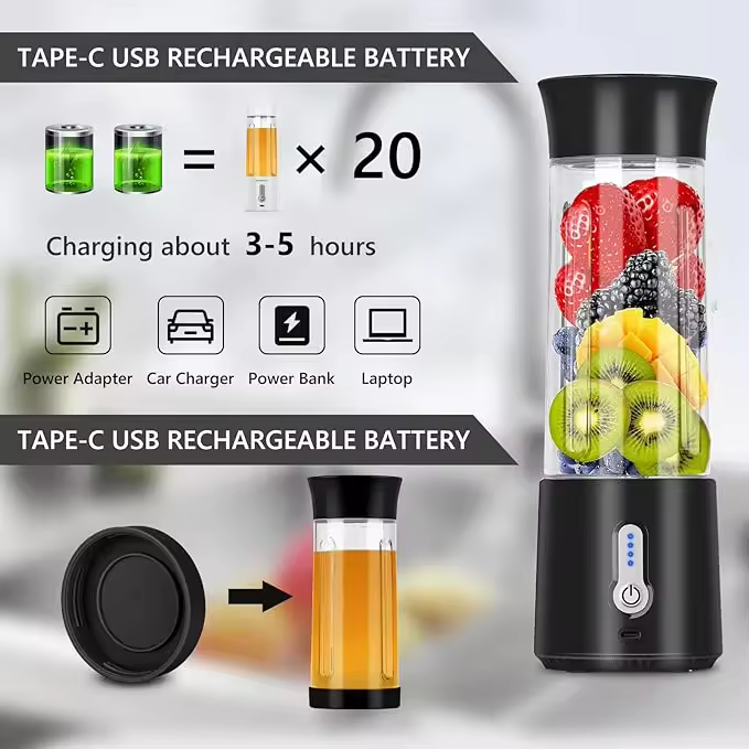 Best Selling Fruit Juicer Small Portable Blender USB Charging Mini Juicing Maker Cup