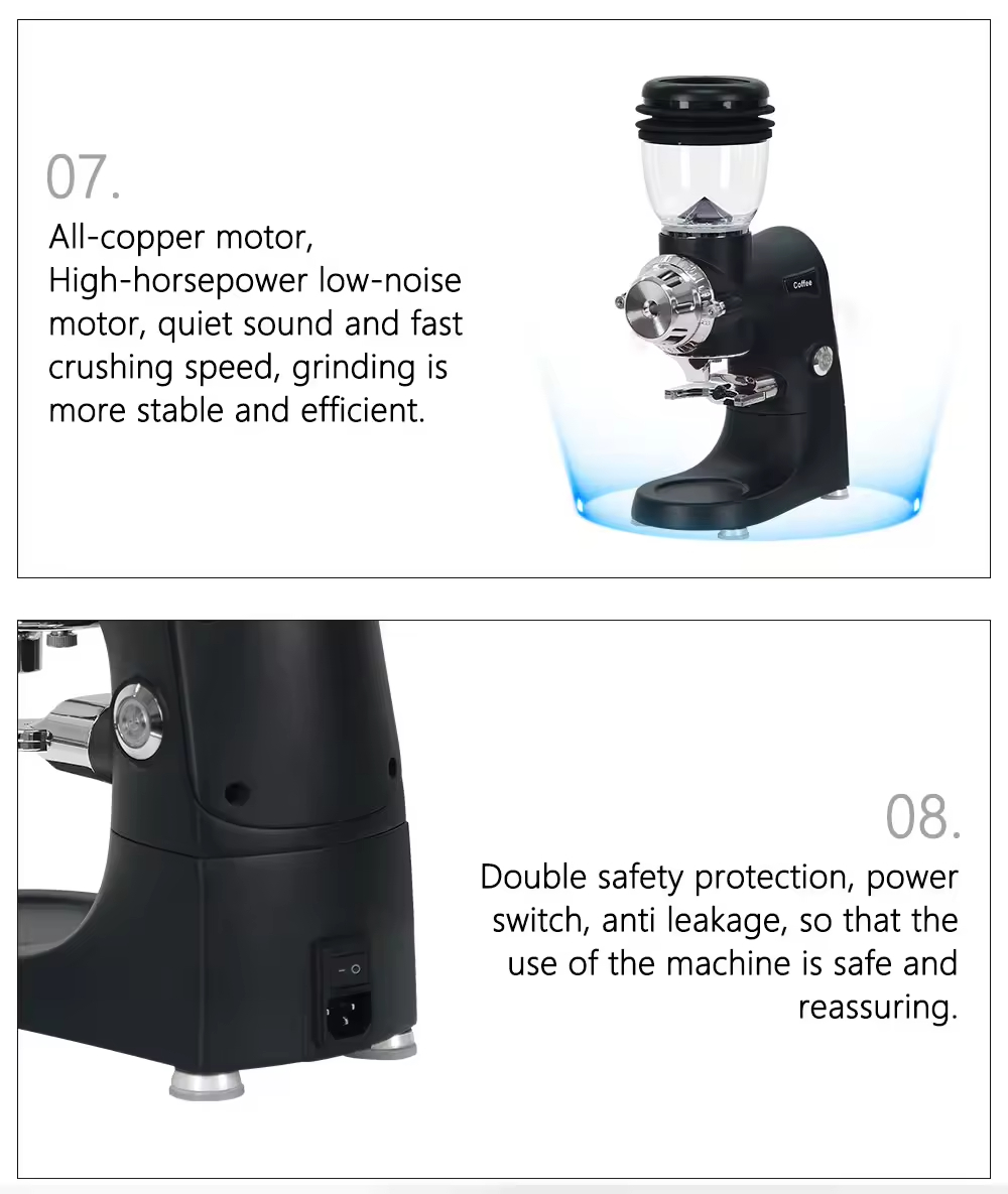 Hot Selling Semi - Automatic Coffee Machine with Electric Coffee Grinder DF64 Commercial Grinder