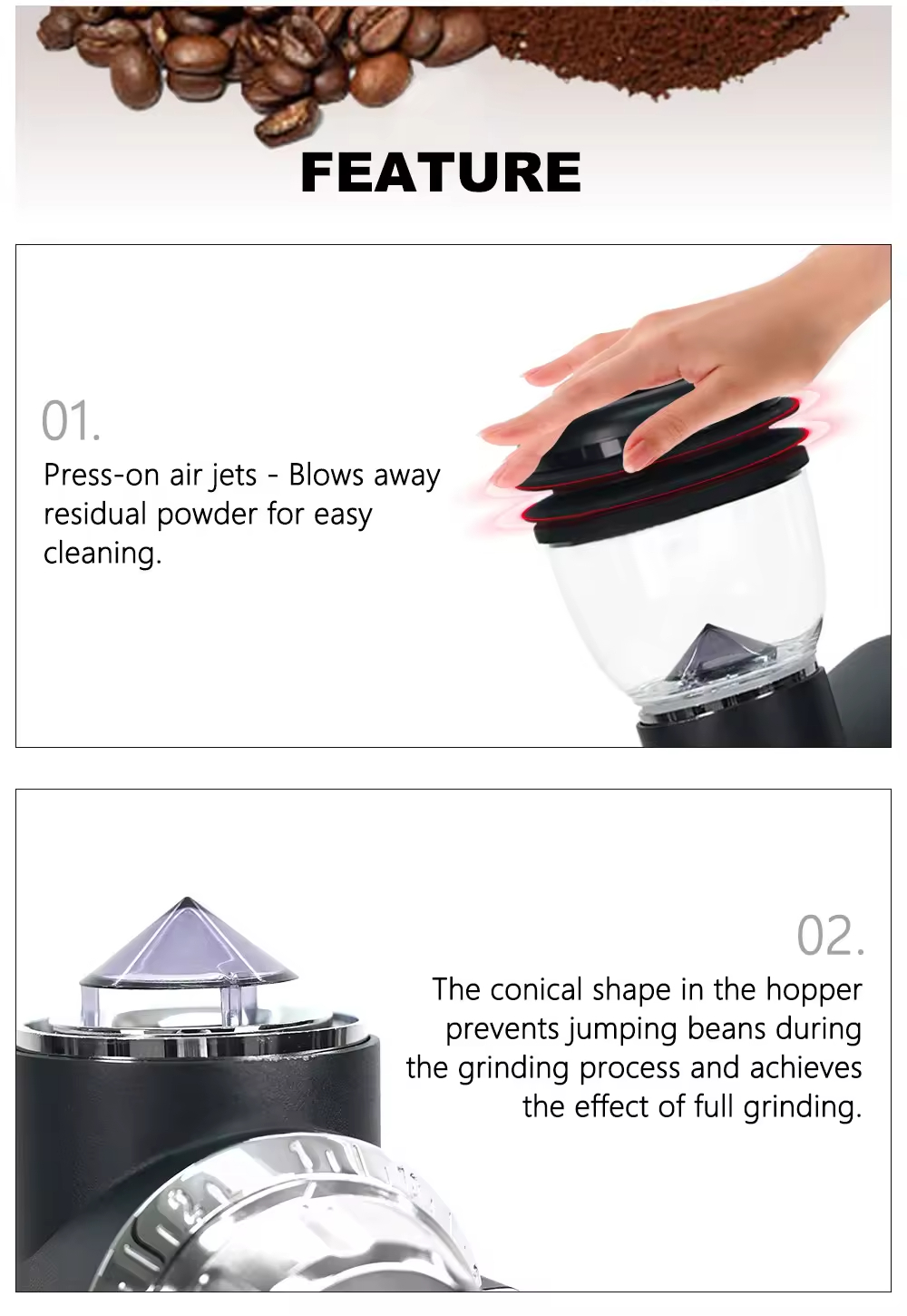 Hot Selling Semi - Automatic Coffee Machine with Electric Coffee Grinder DF64 Commercial Grinder