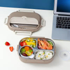Custom Wholesale 1500ml 4 Division Stainless Steel 304 School Office No Leak Soup Bowl Kids Adults Bento Lunch Box
