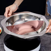 Wholesale Low Good Price Sun Shape Design 2 Compartments Stainless Steel 0.8mm Stainless Steel Individual Hot Pot Soup Hotpot