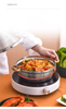 Customized Luxury Large Restaurant Hotel Thicken 2.3mm Hot Pot Food Warmer Set Metal Cookware Cooking Stainless Steel Tagine Pot