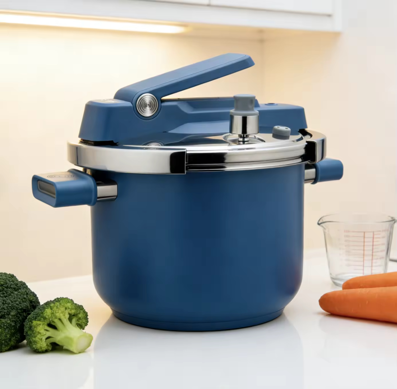 Pressure Cooker PFAS Free High Quality 18/8 Stainless Steel Gas Induction Compatible Pressure Cooker