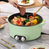 New Design 2 Controller 220v 1600w Fast Working Pottery Crystal Inner Pot Kitchem 2 Compartment Electric Cooker Hot Pot