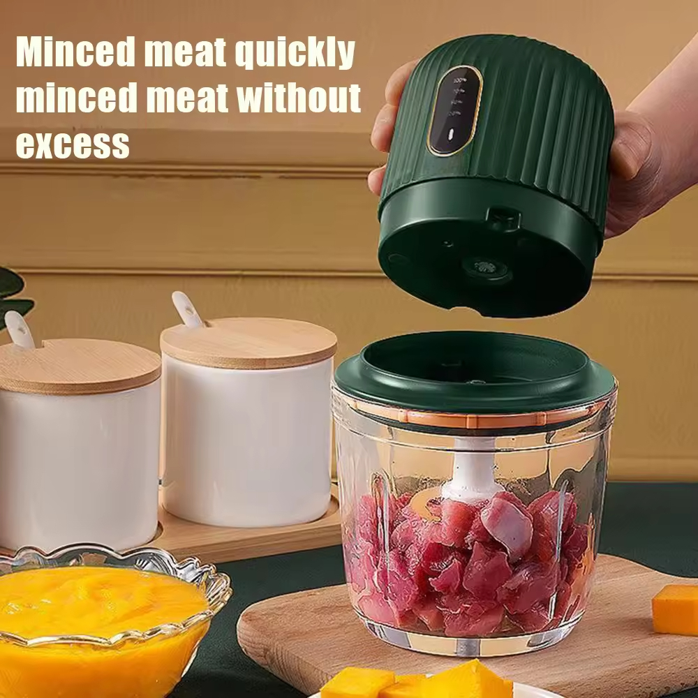 OEM ODM Cordless Food Processor Small Electric Food Chopper Glass Bowl for Meat Vegetable Onions Garlic Meat Chopper Blender